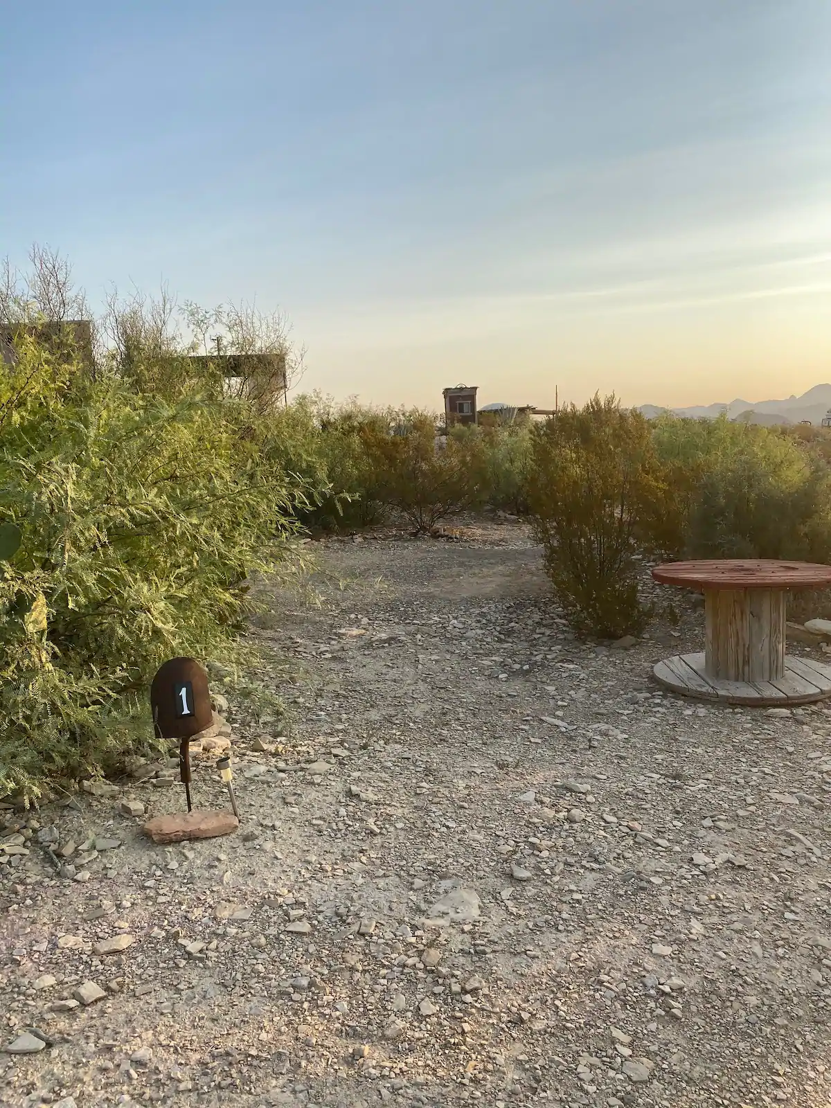 A small fire pit in the middle of an area.